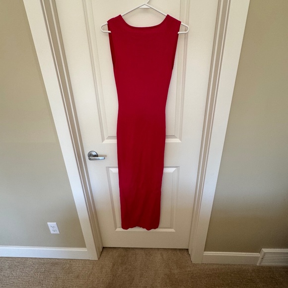 Open back bright pink long dress - dynamite - Picture 1 of 3